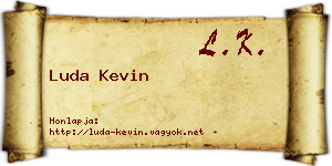 Luda Kevin névjegykártya